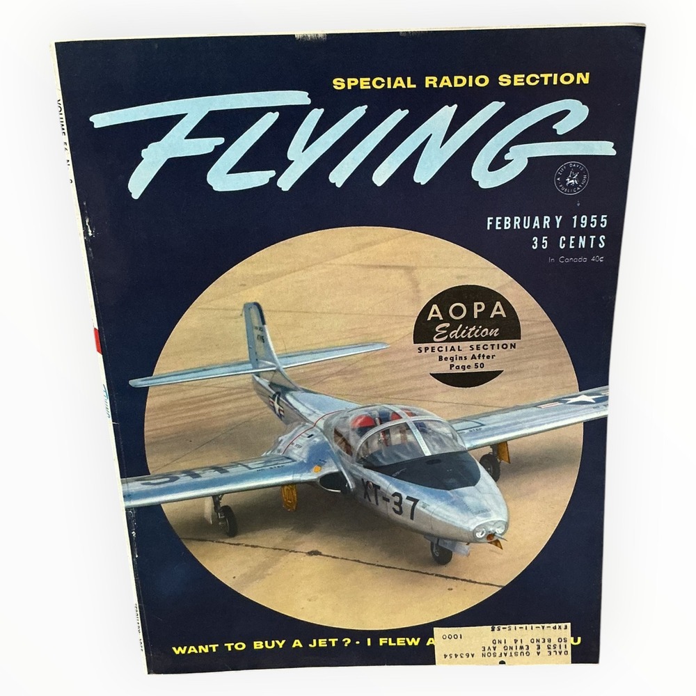 Flying Magazine February 1955 Cessna XT 37 Special Radio Section AOPA Edition